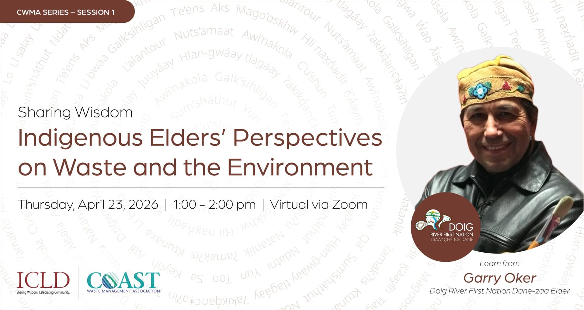 Sharing Wisdom: Indigenous Elders Perspectives on Waste and the Environment | Session 1 with Elder Garry Oker