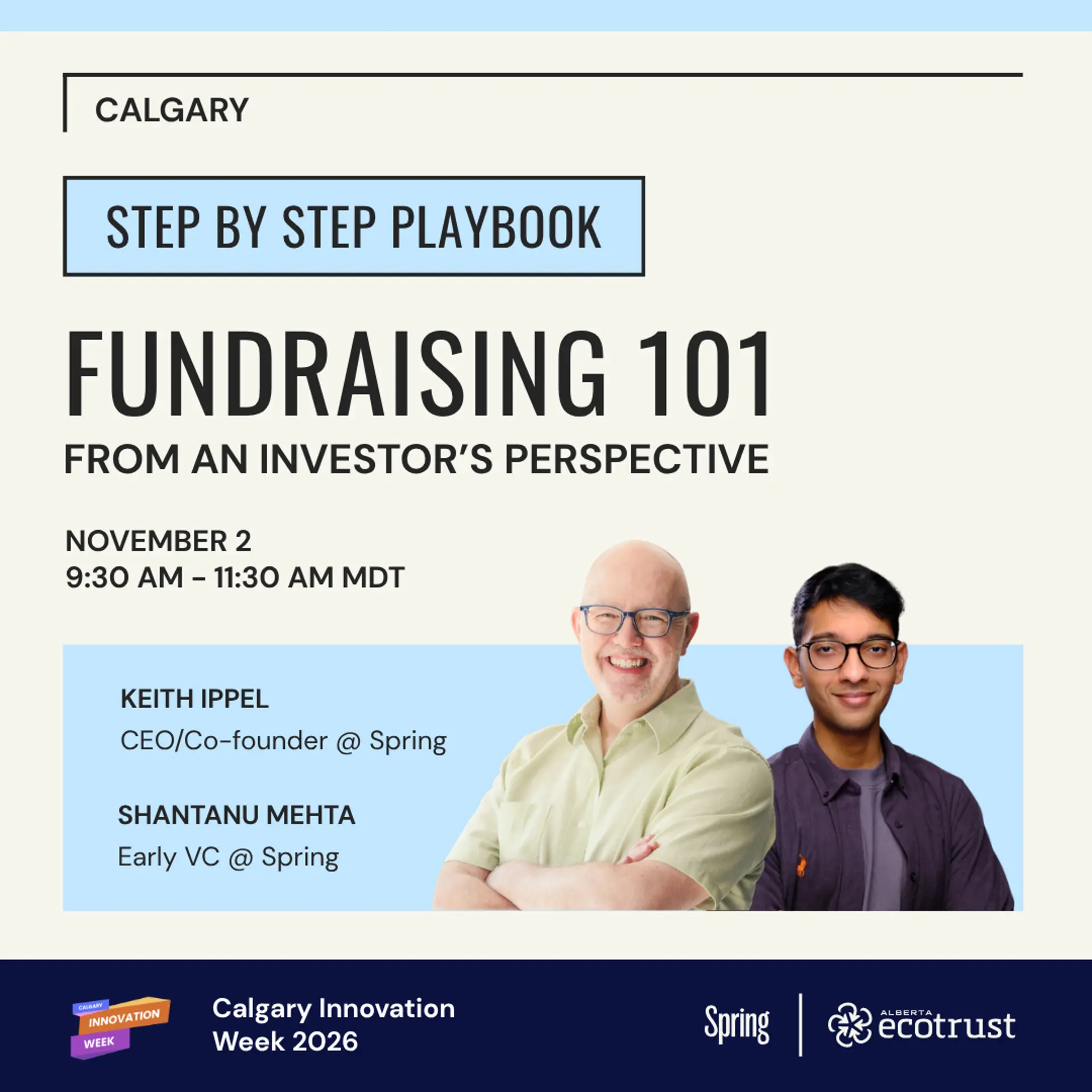 Step-by-Step Playbook: Fundraising 101 | Calgary Innovation Week